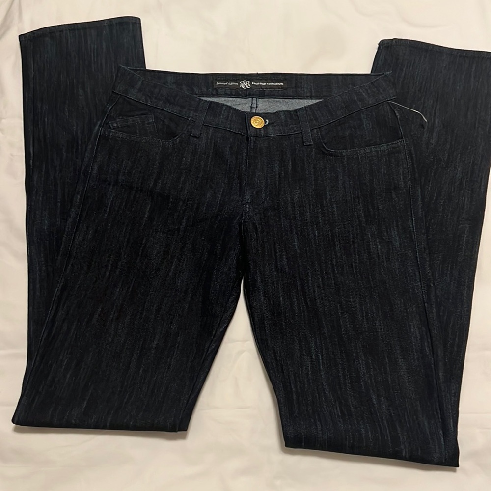 Rock & Republic Tall Stella Dark Denim Straight Leg Jeans Sz 30